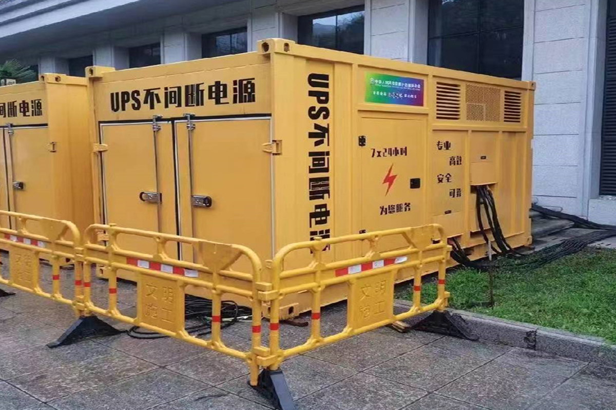 甘南发电机租赁施工现场