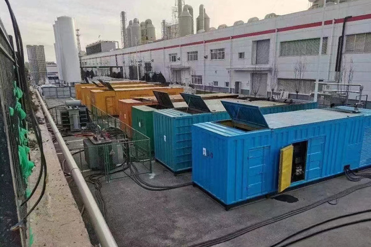 甘南发电机租赁施工现场